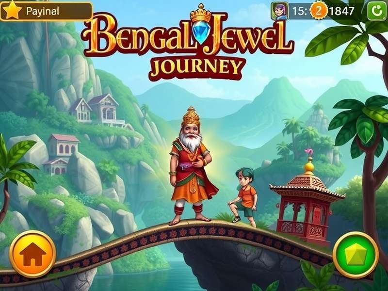 Colorful match-3 puzzle action in Bengal Jewel Journey Bengal Jewel Journey gameplay screenshot